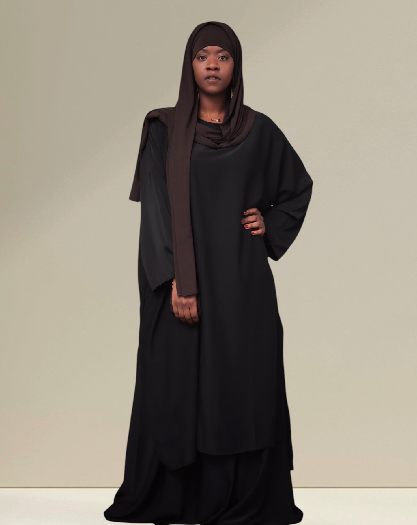 Ensemble jupe et haut ample en soie de Médine qualité premium