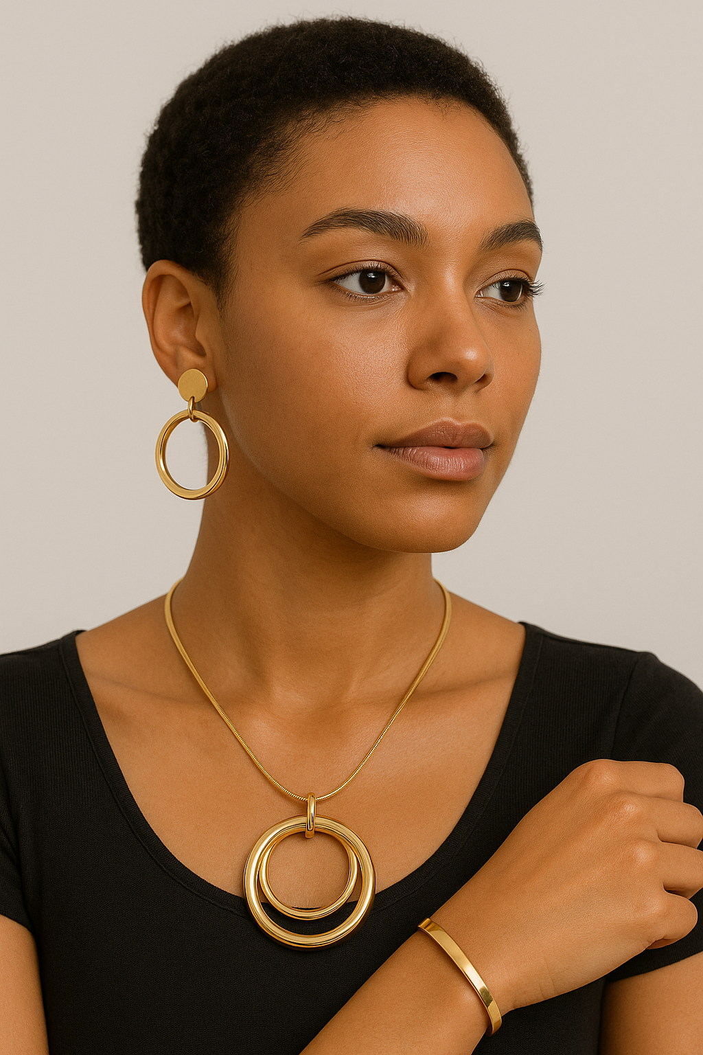 Ensemble bijoux acier inoxydable