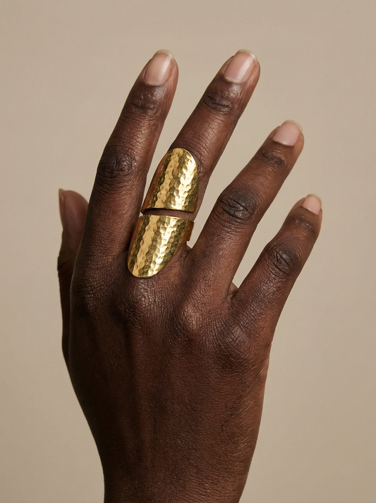 Bague Kadi – Bronze martelé