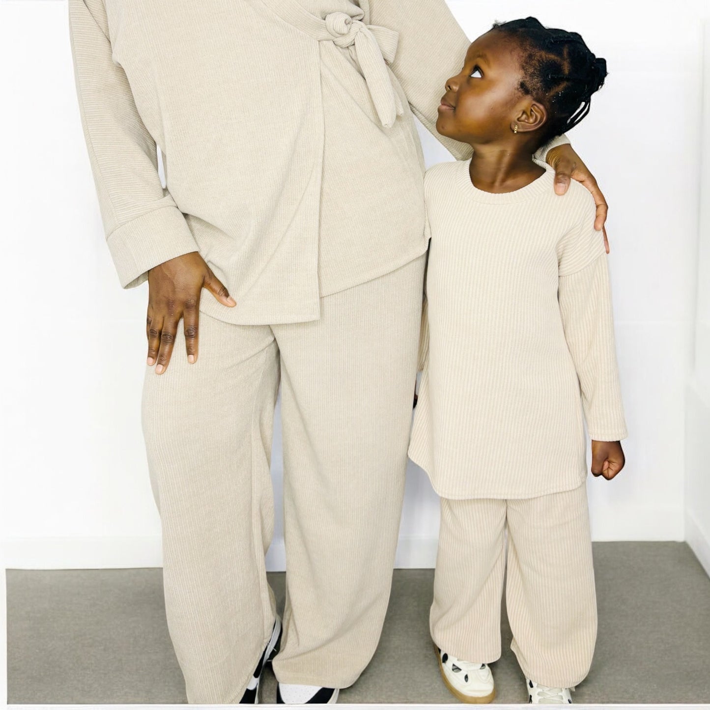 Ensemble Sira kids beige ample de 4 ans à 14 ans