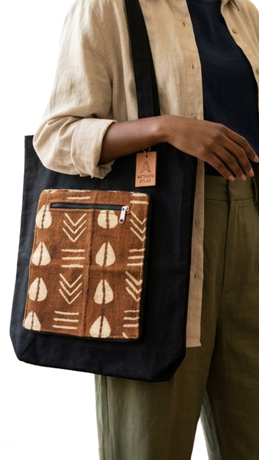 Pochette/tote bag Amaliya en Bogolan
