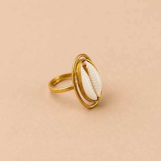 Bague Cauri Liya – Héritage d’Or