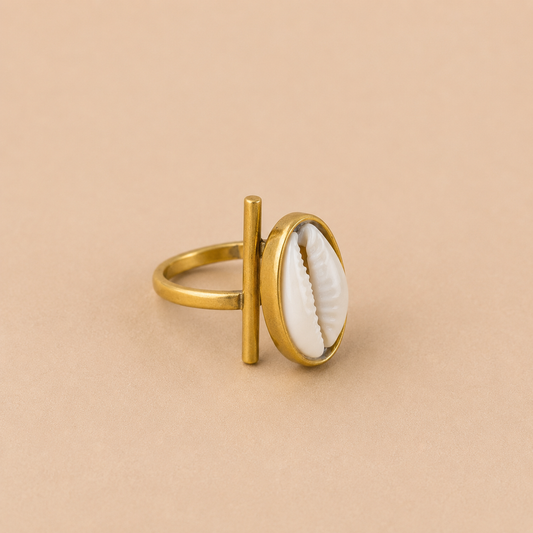 Bague Cauri Ayana – Harmonie Ancestrale