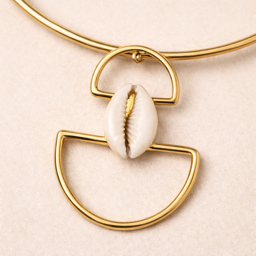 Ras de cou Naya – Cauri & Bronze