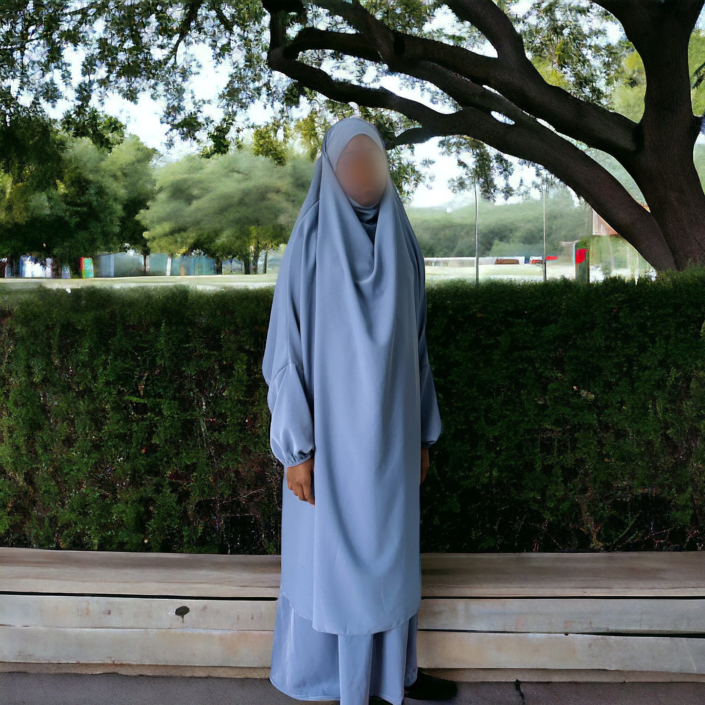 Ensemble jilbab deux pièces avec jupe