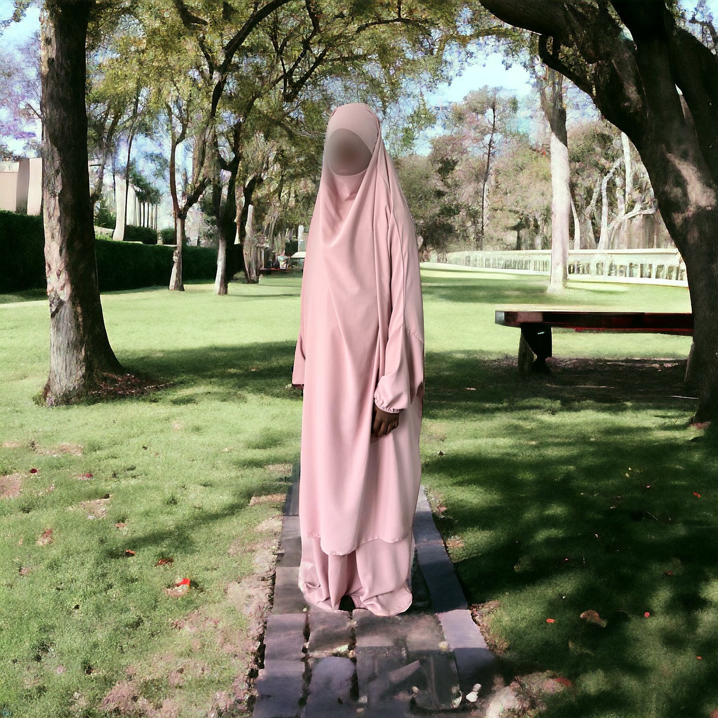 Ensemble jilbab deux pièces avec jupe