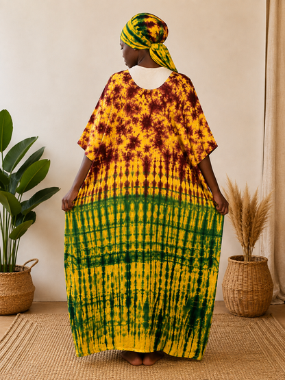 Robe d’intérieur Batik avec foulard