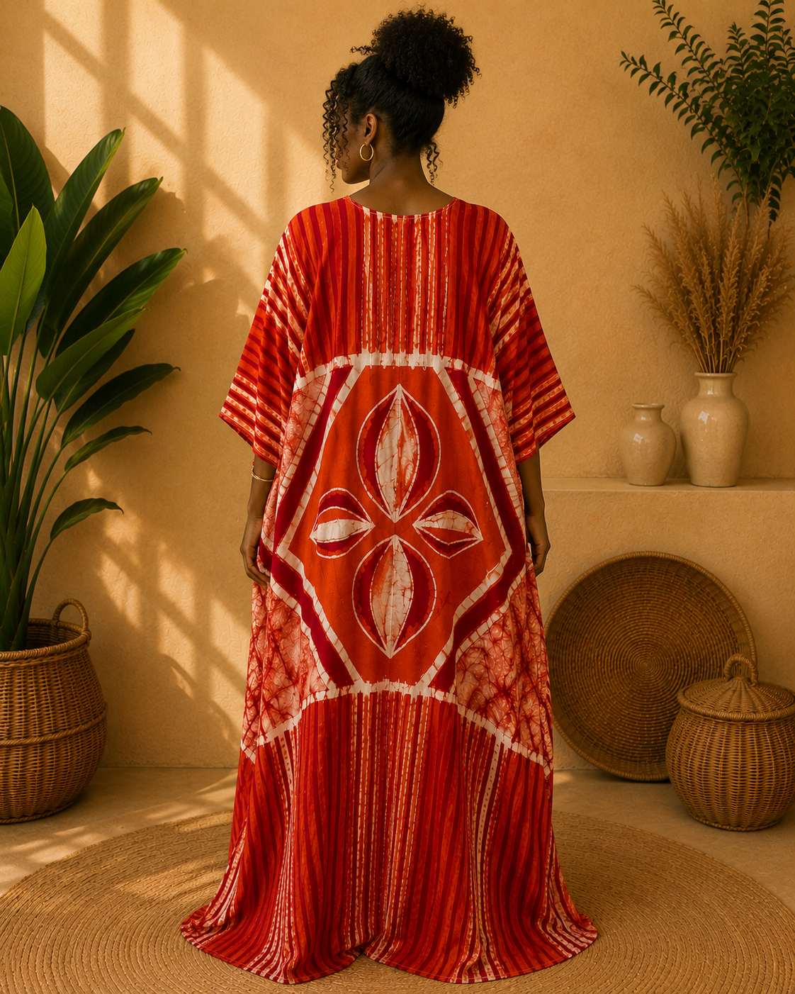 Robe longue Batik – 100 % coton
