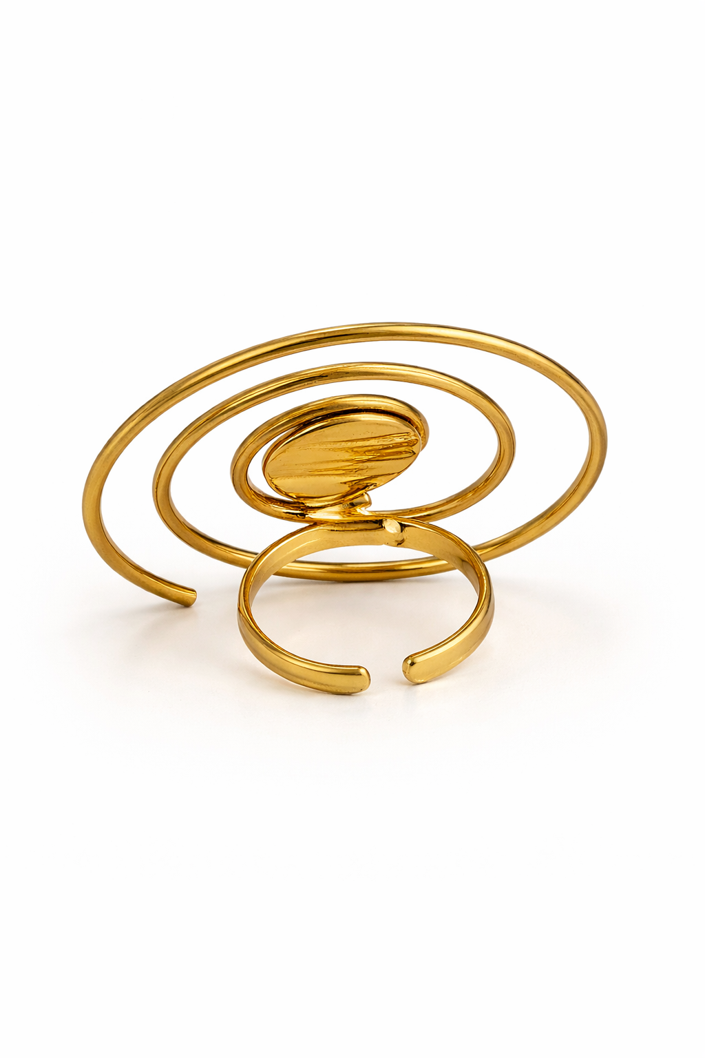Bague Zahra – spirale en Bronze contemporaine