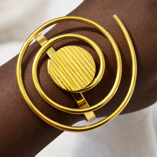 Bracelet Manchette Zahra – Spirale Contemporaine