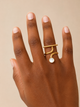 Bague Lune – Design Graphique Doré
