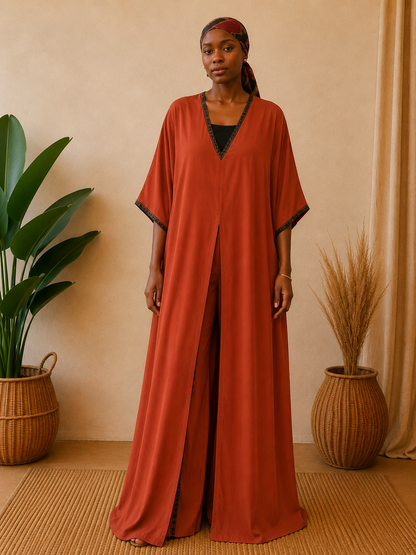 Ensemble Kaftan Amaya – Terracotta