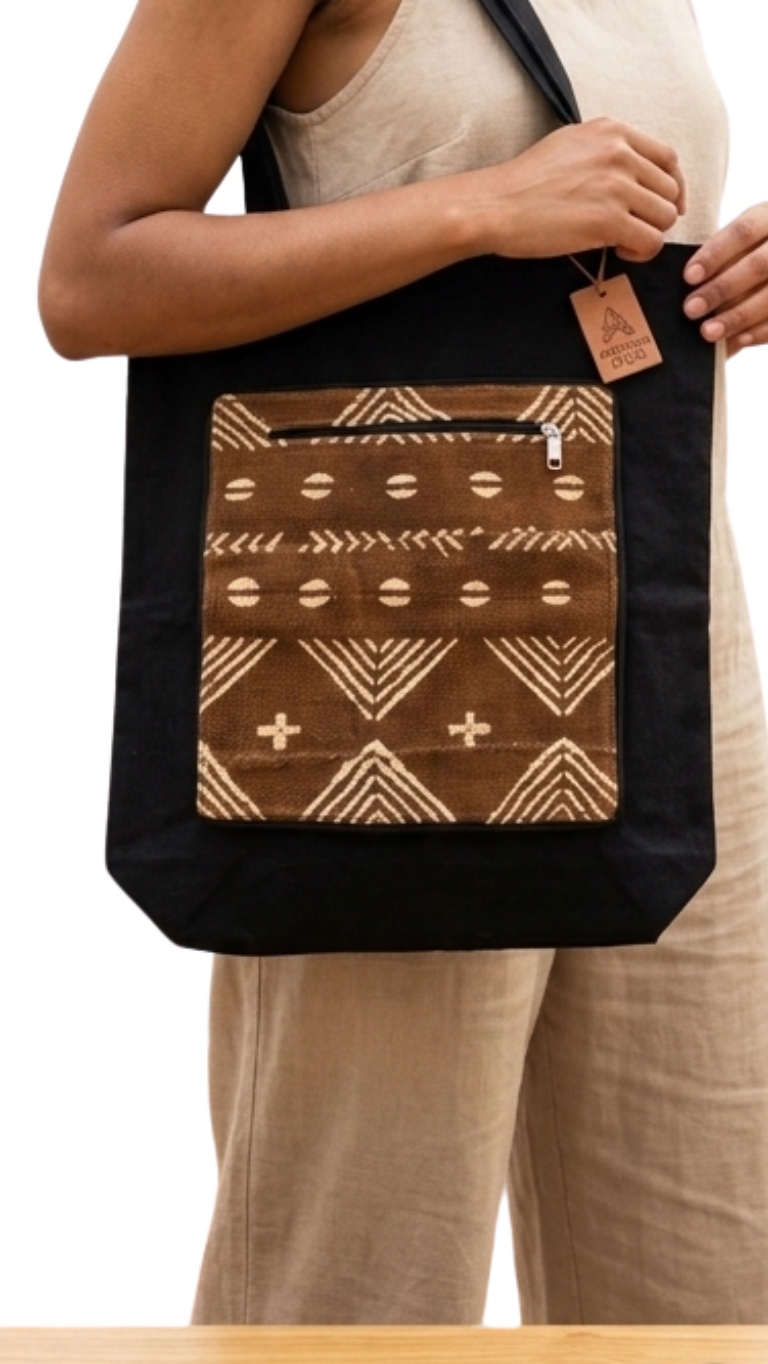 Pochette/tote bag Amaliya en Bogolan