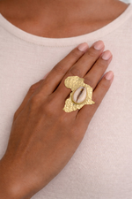 Bague Afrique Cauri bijoux ethnique 