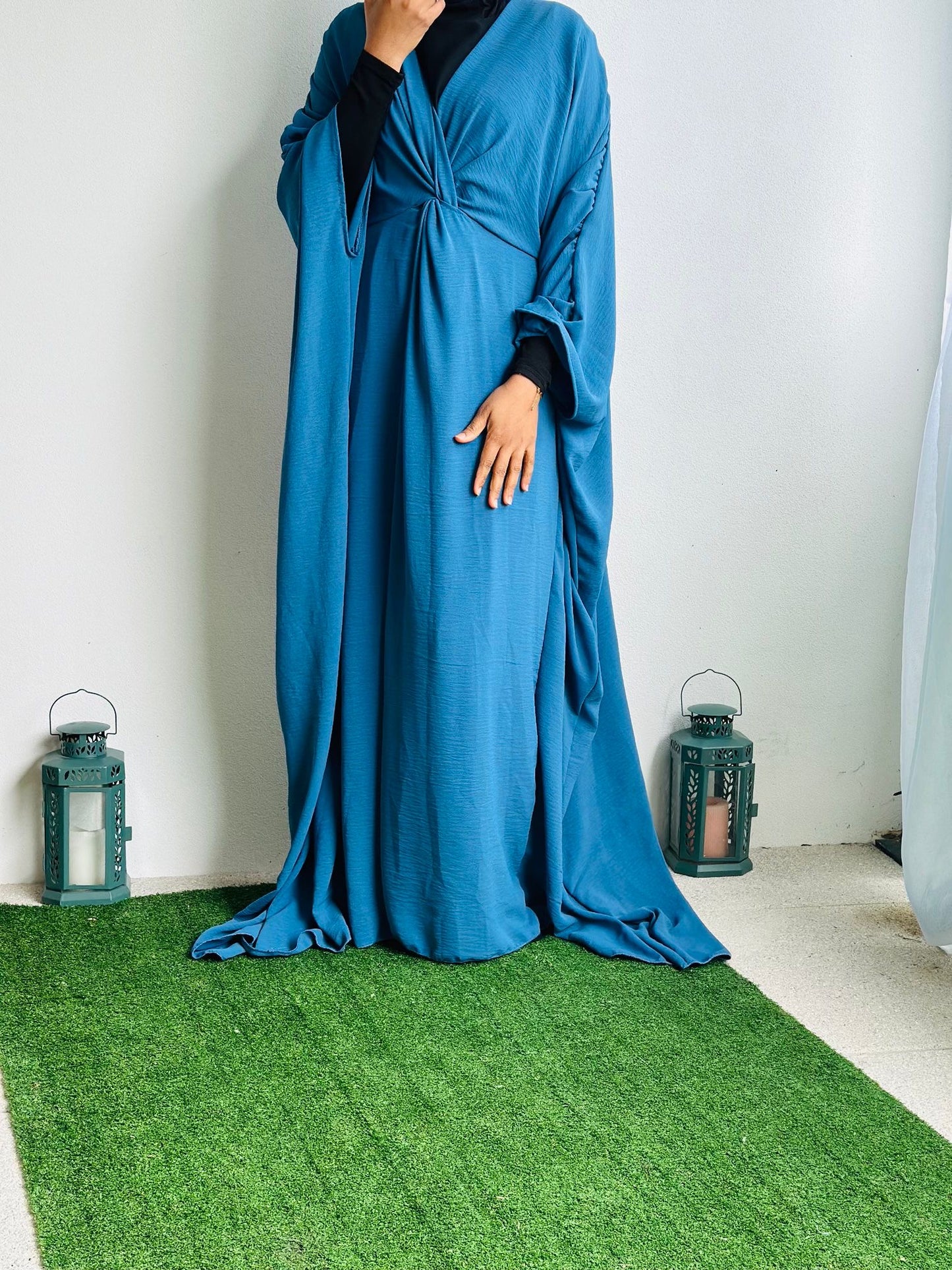 Robe longue « HADJA »  effet cape