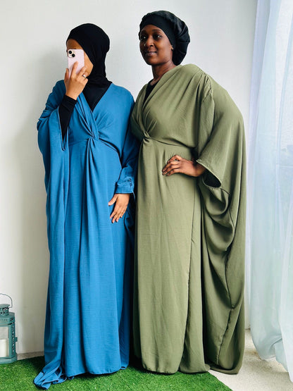 Robe longue « HADJA »  effet cape