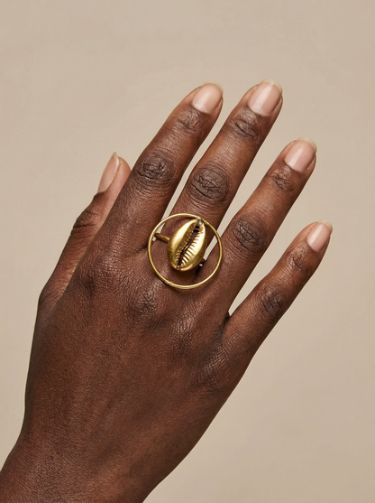 Bague Sira – Cauri & Bronze