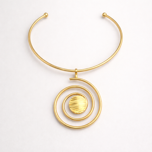Ras de cou Zahra – Collier Spirale Contemporaine