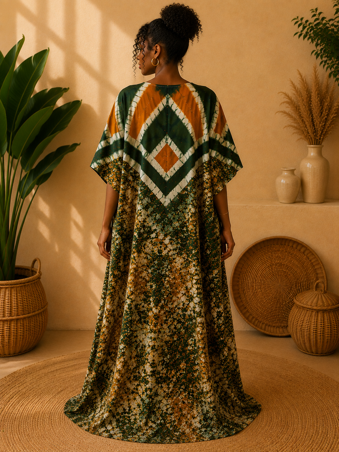 Robe longue Batik – 100 % coton