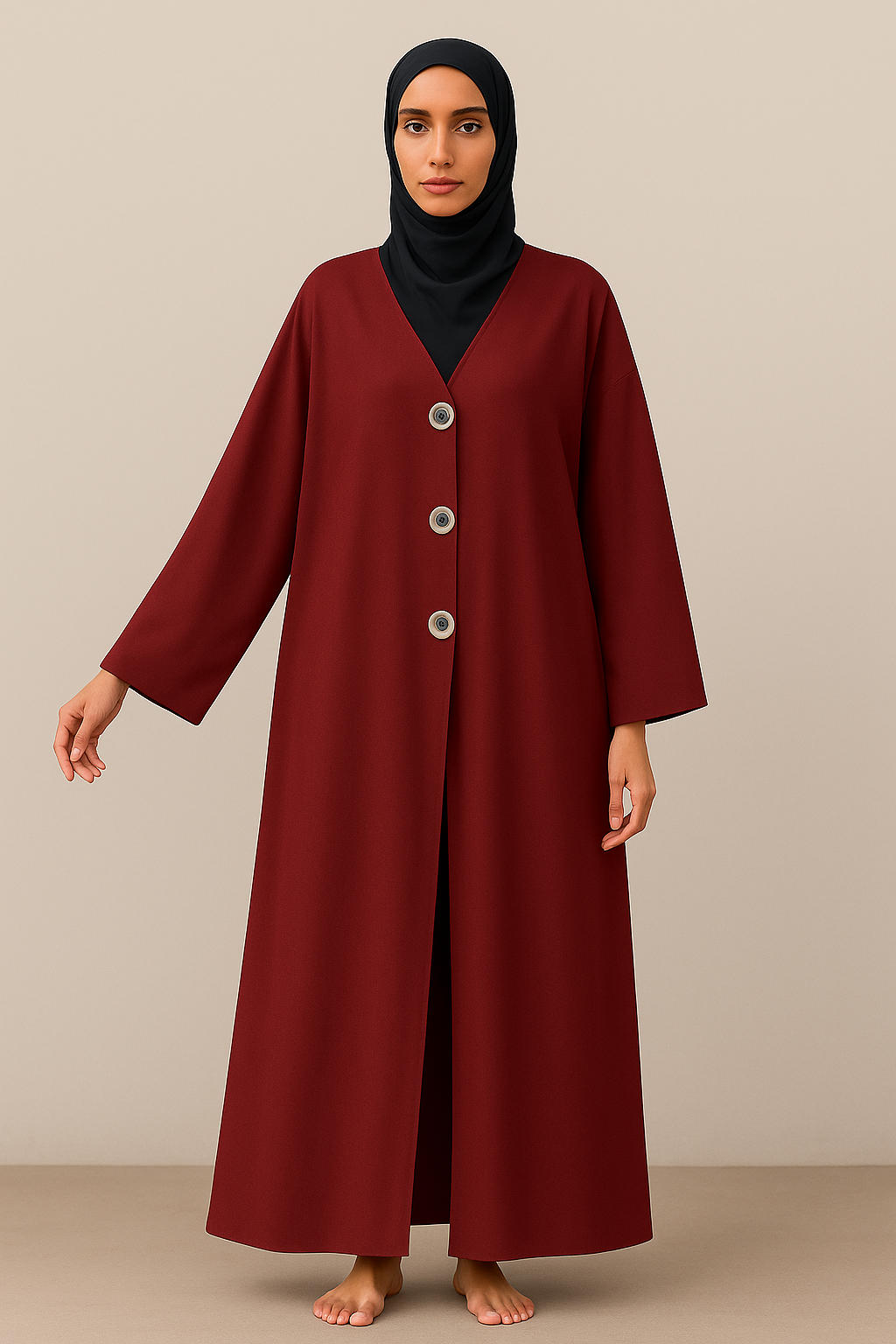 Robe « Neyla » Ample en Soie de Médine – Élégance Naturelle