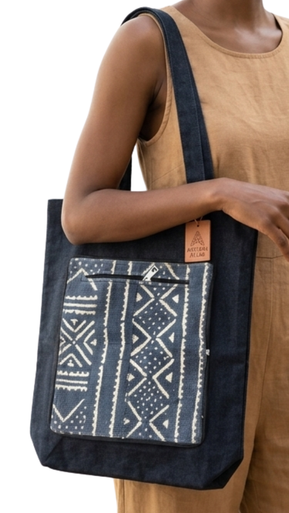 Pochette/tote bag Amaliya en Bogolan