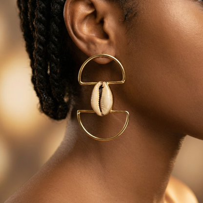 Boucles Naya – Cauri & Bronze