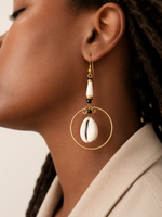 Boucles d’oreilles Alina – Cauri & Cercle d’Or