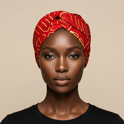 Bandeau Croisé Nia – Wax Élégance Africaine