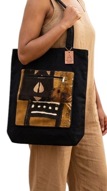 Pochette/tote bag Amaliya en Bogolan