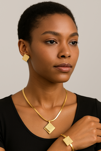 Ensemble bijoux acier inoxydable