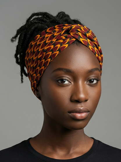 Bandeau Croisé Nia – Wax Élégance Africaine