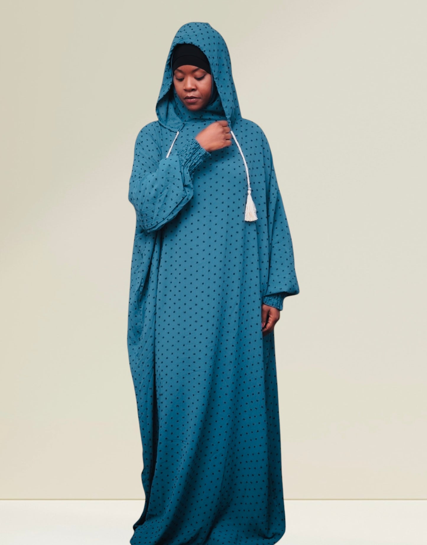 Robe ample double capuche