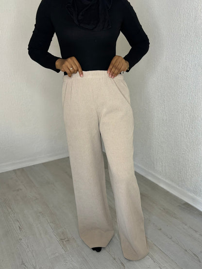 Pantalon oversize en velours côtelé
