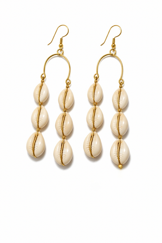 Boucles d’oreilles Aminata – Cascade de Cauris