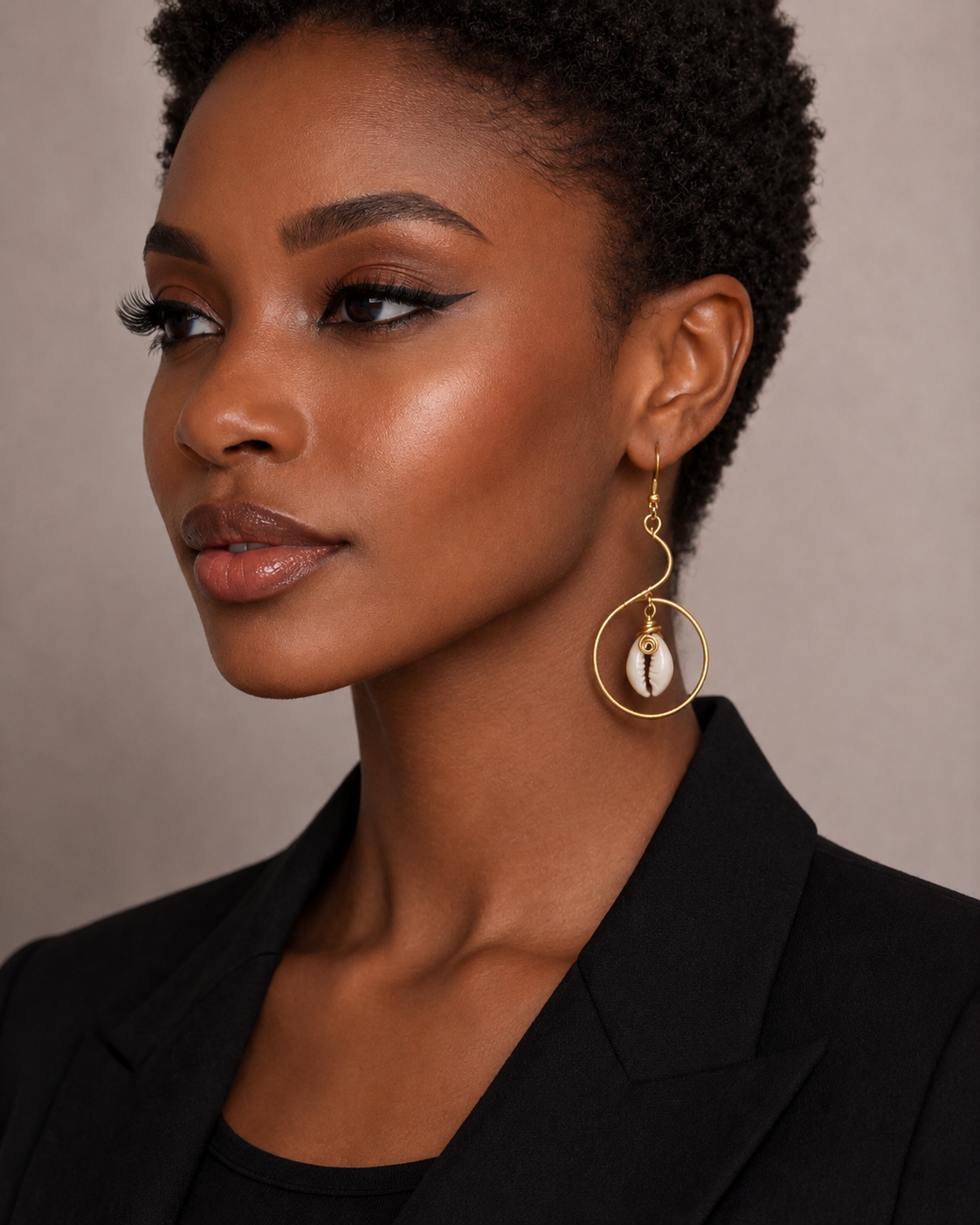 Boucles d’oreilles Cauri Ayo éclipse