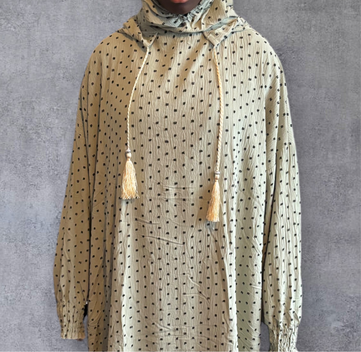 Robe ample double capuche
