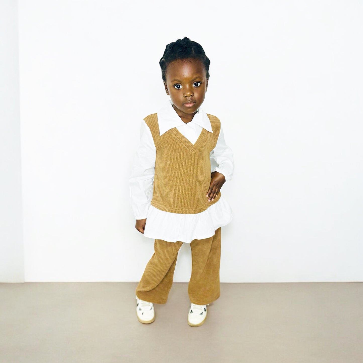 Ensemble Sira kids en velours côtelé et coton oversize fille de 4 ans à 14 ans