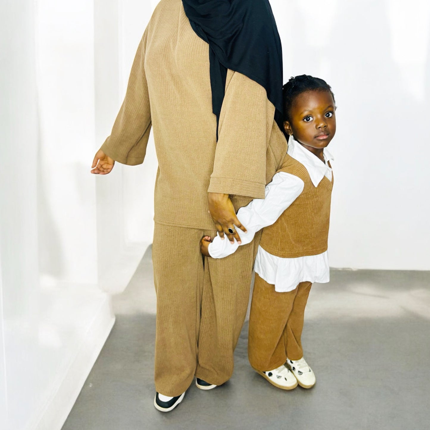 Ensemble Sira kids en velours côtelé et coton oversize fille de 4 ans à 14 ans