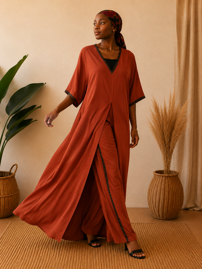 Ensemble Kaftan Amaya – Terracotta