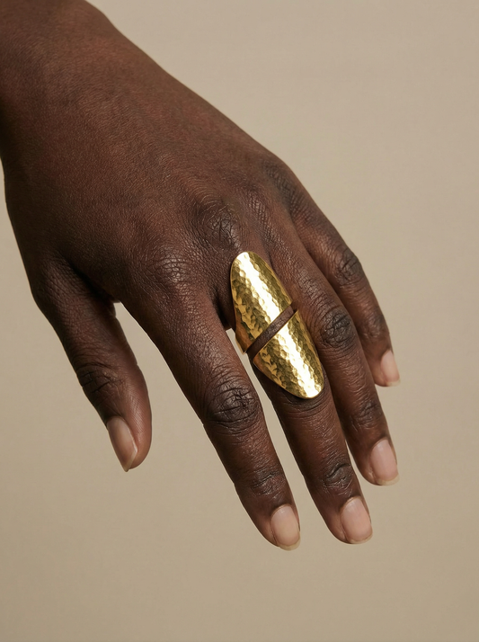 Bague Kadi – Bronze martelé