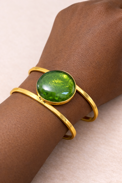 Bijoux émeraude africain ethnique bracelet