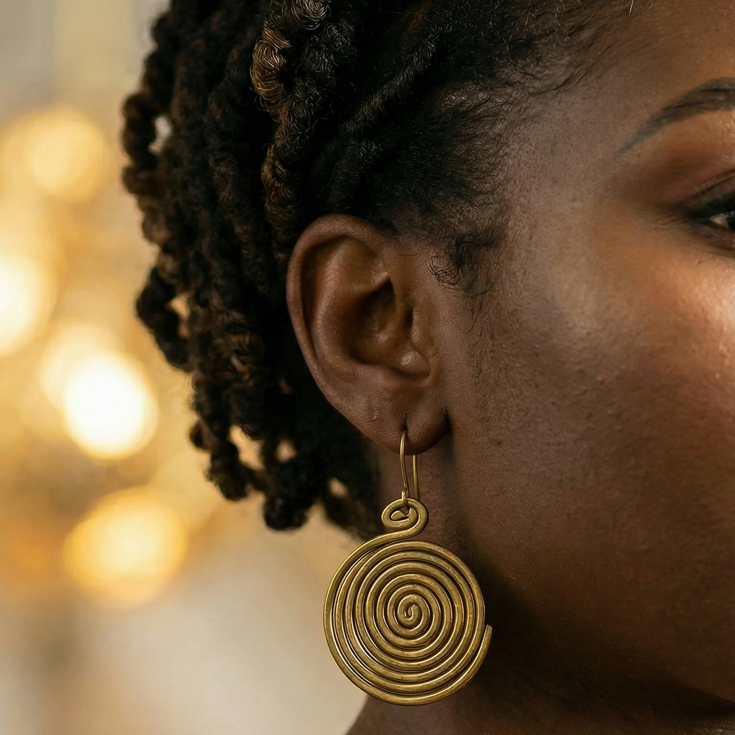 Boucles Zola – Spirale en bronze