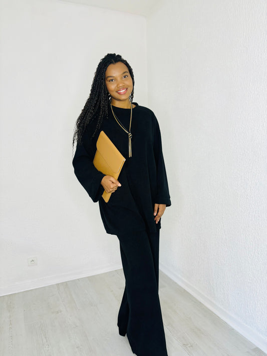 Ensemble pantalon et haut oversize en velours côtelé
