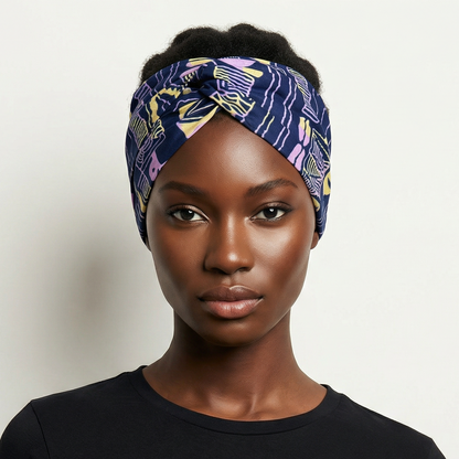 Bandeau Croisé Nia – Wax Élégance Africaine