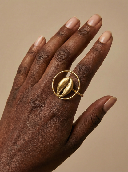 Bague Sira – Cauri & Bronze