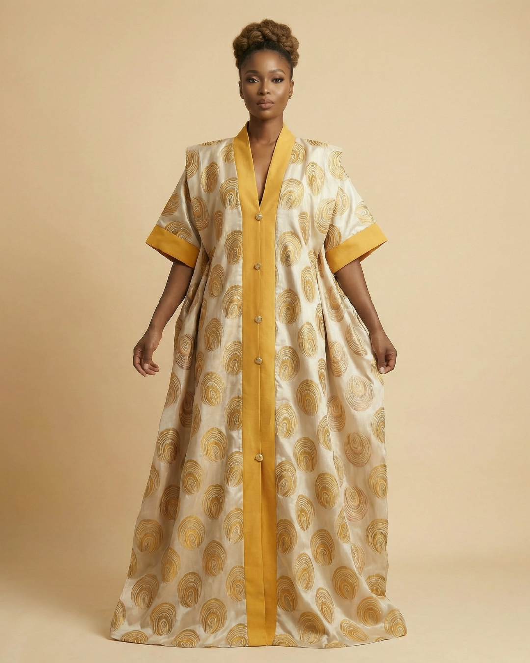 Robe Caftan Zahra en Brocart – Maison Mousso