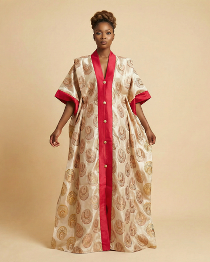Robe Caftan Zahra en Brocart – Maison Mousso