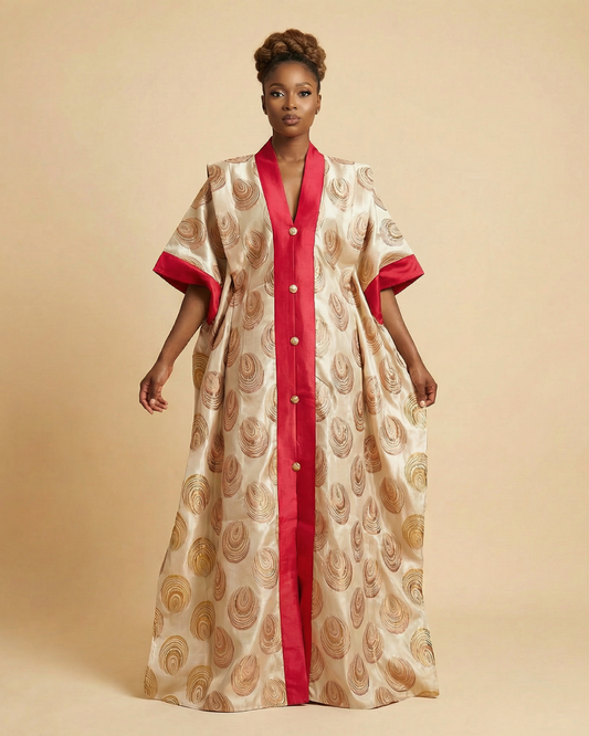Robe Caftan Zahra en Brocart – Maison Mousso