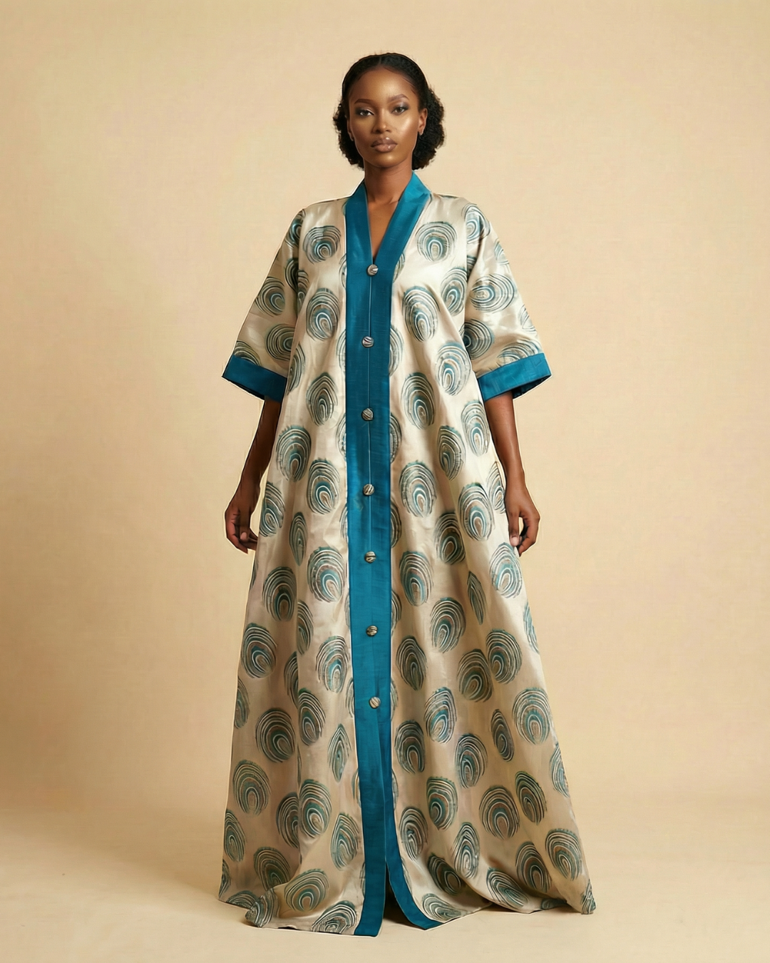 Robe Caftan Zahra en Brocart – Maison Mousso
