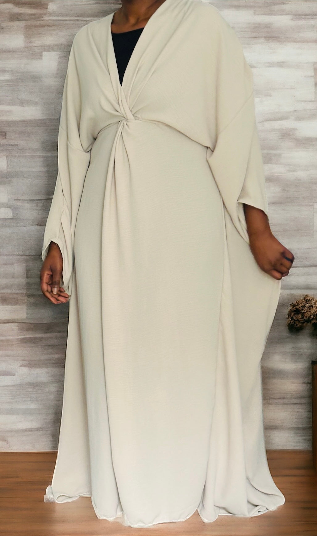 Robe longue « HADJA »  effet cape